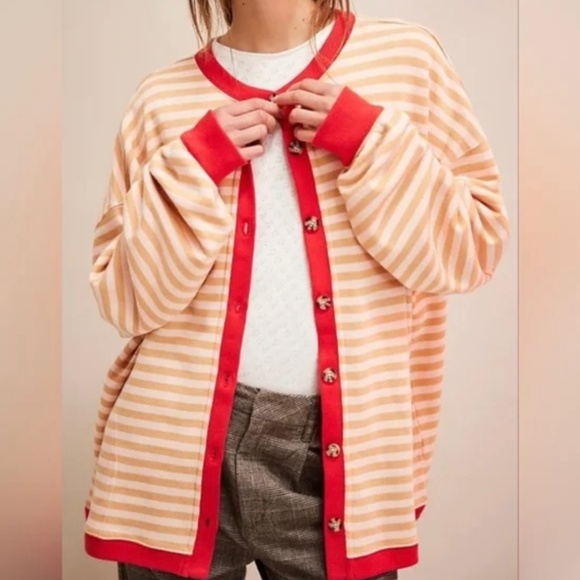 Free People Sweaters - Free people classic striped cardigan NWT